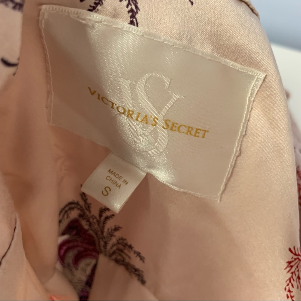 Victorias Secret Silk Floral Long Sleeve Pants Pajamas Small - Picture 8 of 14